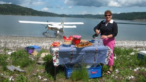 Joy Stewart hostess of picnic